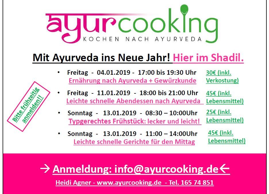Ayurvedische Kochkurse – neue Termine in Hannover
